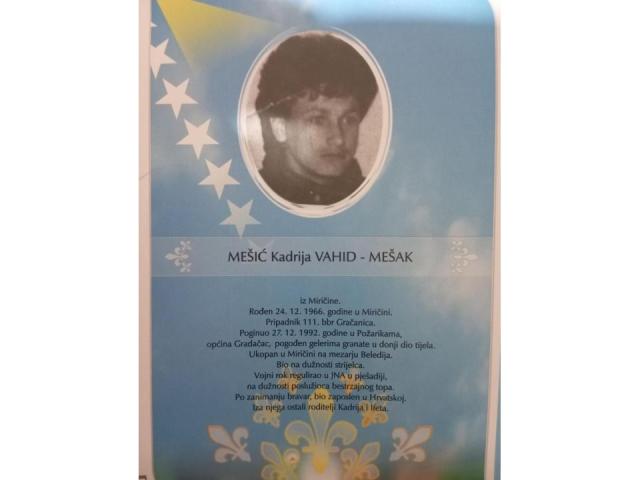 Mešić (Kadrija) Vahid-Mešak iz Miričine