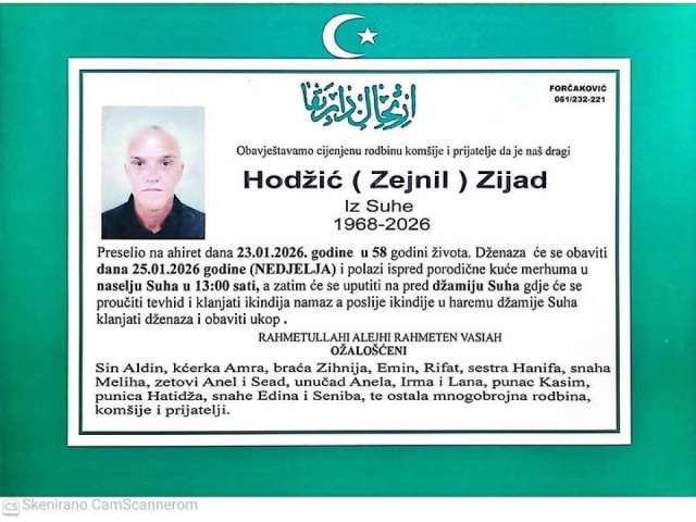 Hodžić (Zejnil) Zijad iz Suhe