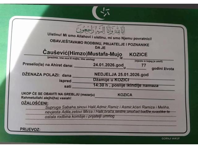 Čaušević (Himzo) Mustafa – Mujo