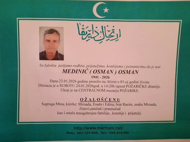 MEDINIĆ (Osman) OSMAN
