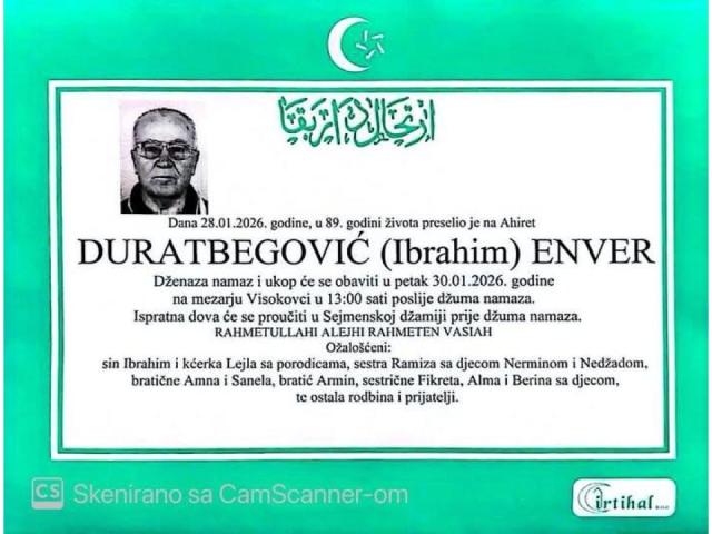 DURATBEGOVIĆ (Ibrahim) ENVER