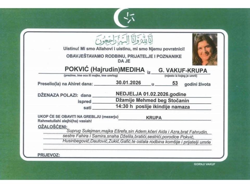 POKVIĆ (Hajrudin) MEDIHA