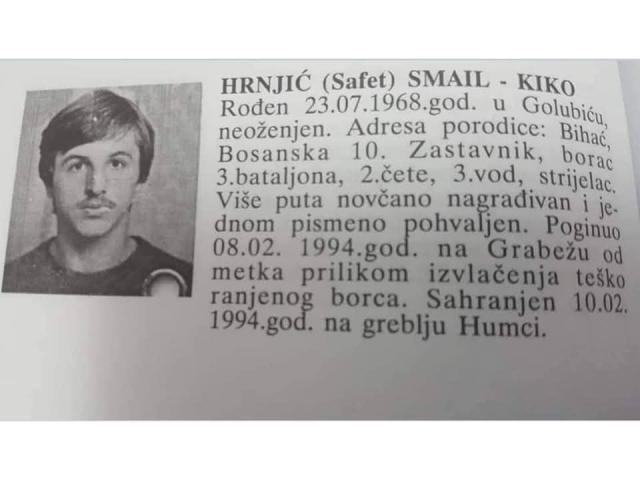 ⚜️Šehid HRNJIĆ (Safet) SMAIL – KIKO⚜️