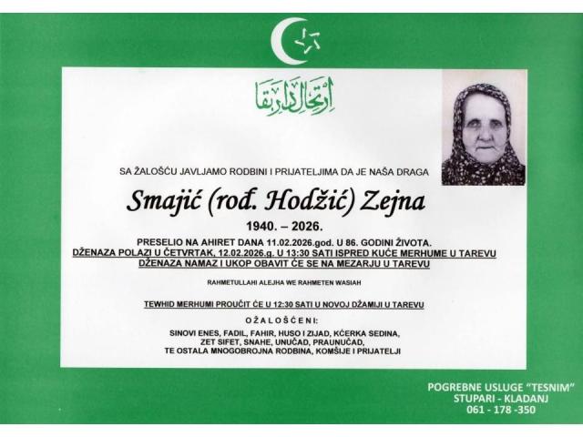 Smajić (rođ. Hodžić) Zejna