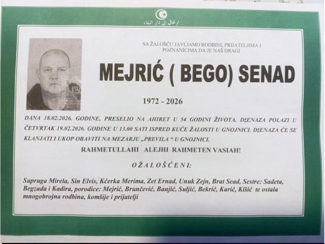 MEJRIĆ ( BEGO ) SENAD