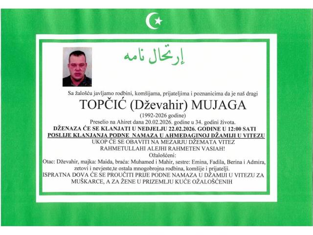 TOPČIĆ (Dževahir) MUJAGA