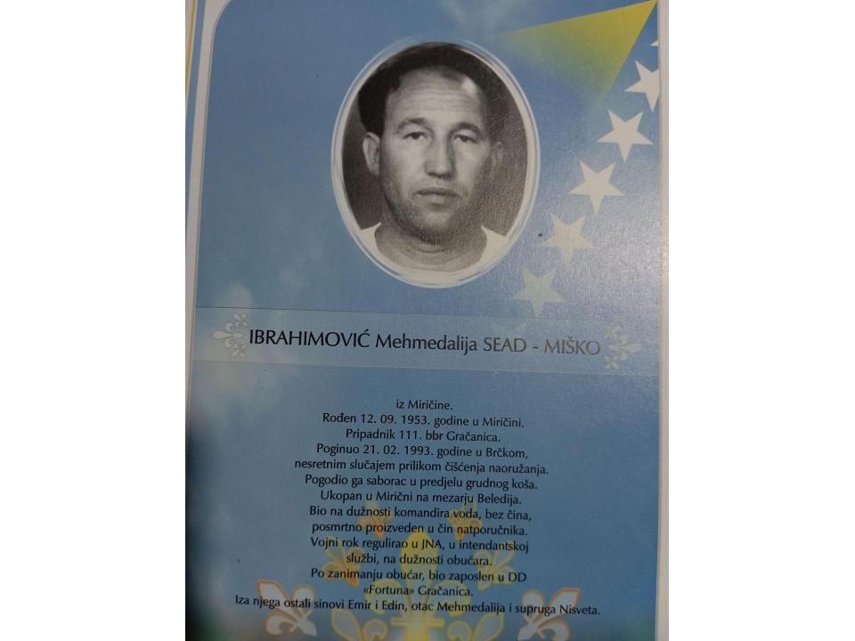 IBRAHIMOVIĆ Mehmedalija SEAD – MIŠKO