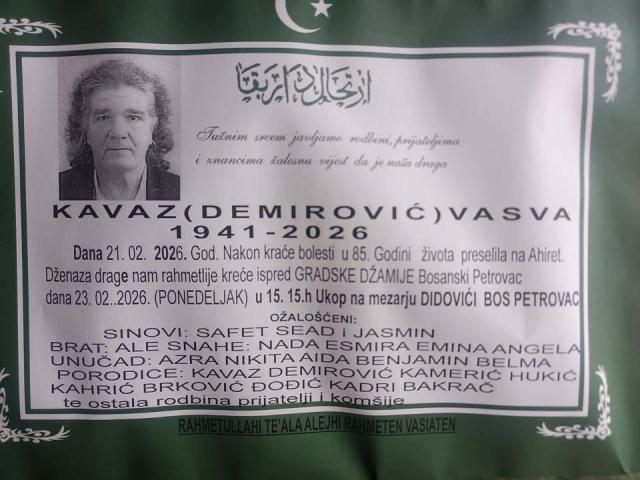 KAVAZ ( DEMIROVIĆ ) VASVA
