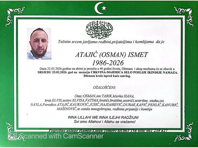 ATAJIĆ (OSMAN) ISMET