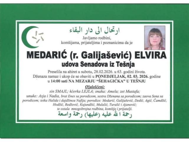 MEDARIĆ (r. Galijašević) ELVIRA