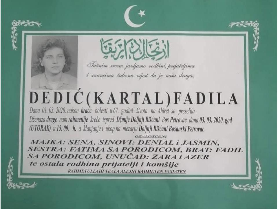 DEDIĆ ( KARTAL ) FADILA