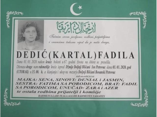 DEDIĆ ( KARTAL ) FADILA